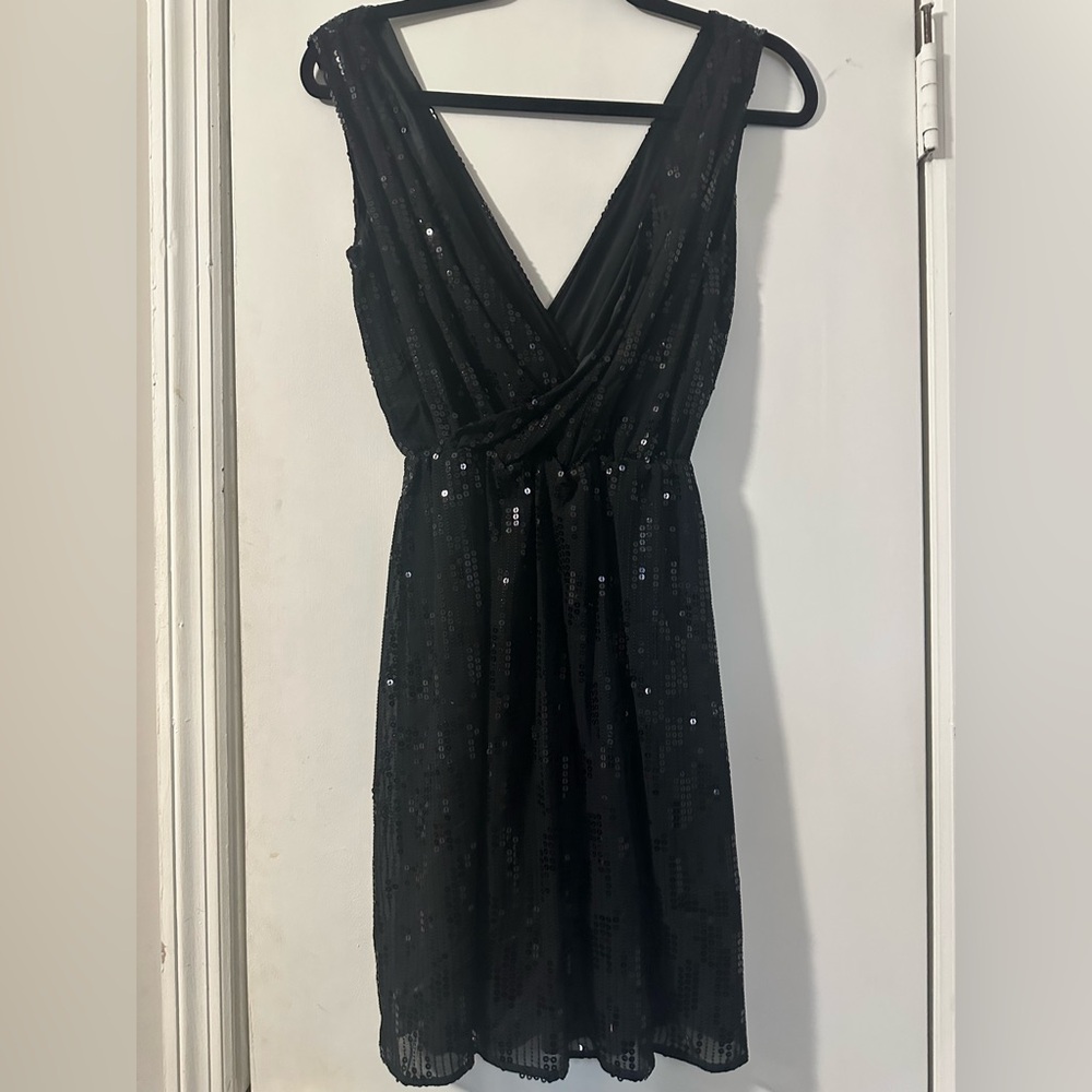 Elegant Black Sequin Dress